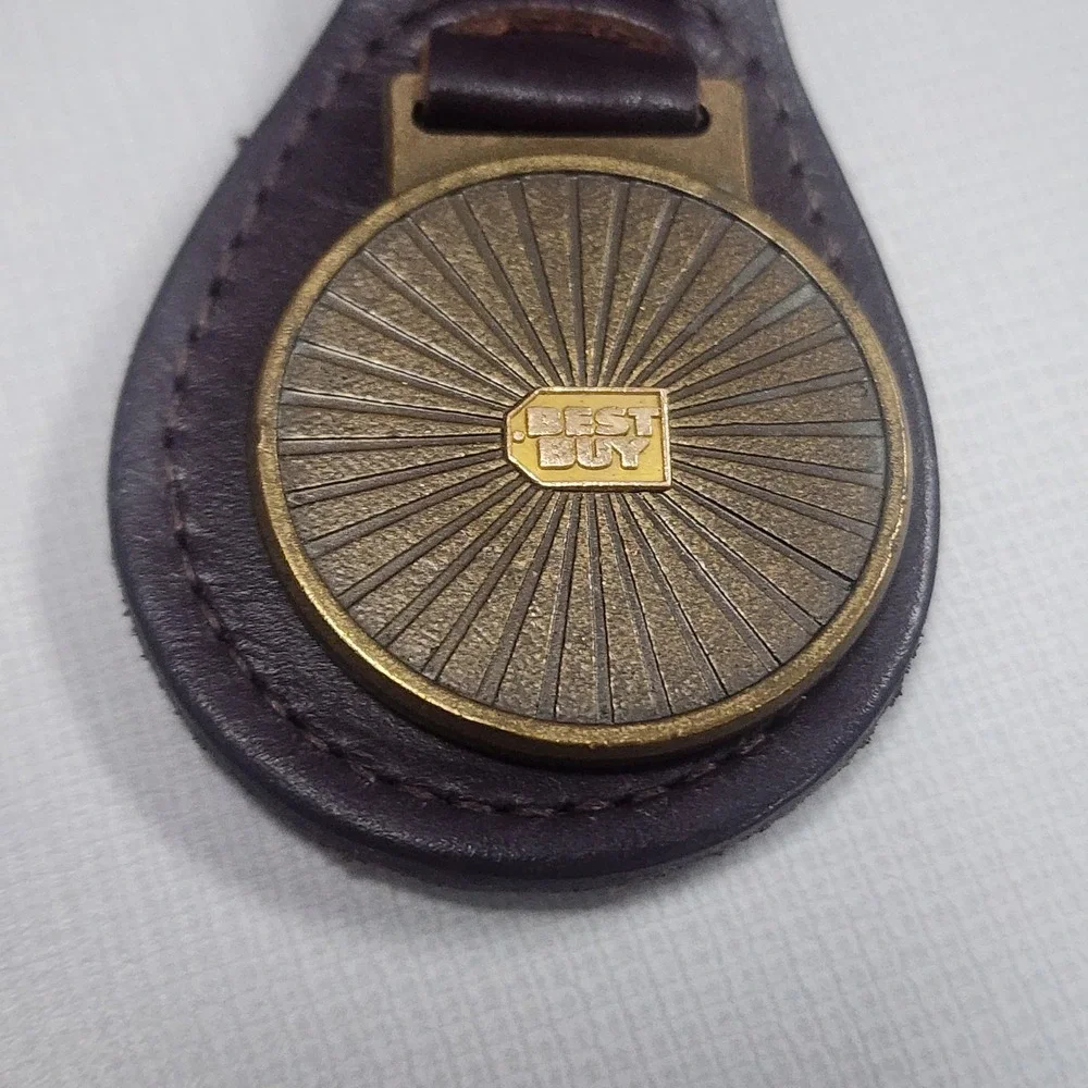 Vintage Beat Buy Brown Leather Token Keychain Vintage Key Ring